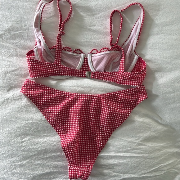 Rouje red and white gingham swimsuit - Picture 7 of 8